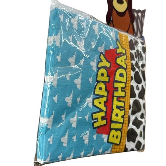 Cartoon Story Birthday Banner &‎ Cow Print Napkins Set - Picture 10 of 10